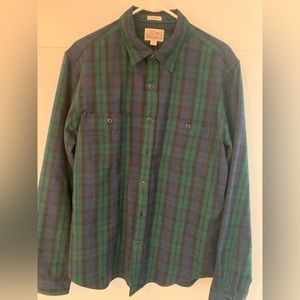 J. Crew Mid-Weight Flannel — Slim Fit, Size Large